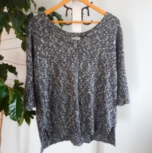 V-neck sweater navy and white Simons